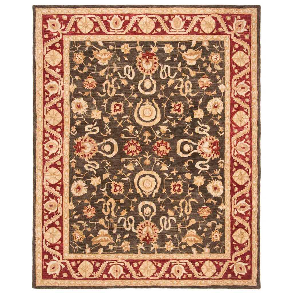 Safavieh Anatolia Rug Collection AN548B - Charcoal / Red