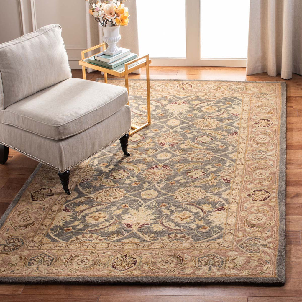 Safavieh Anatolia Rug Collection AN549B - Teal Blue / Taupe