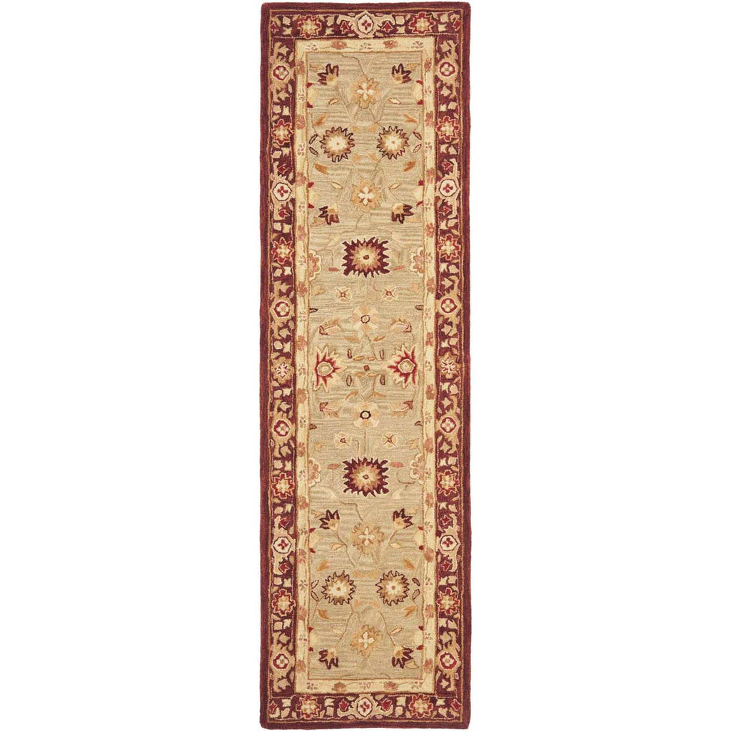 Safavieh Anatolia Rug Collection AN556A - Sage / Burgundy