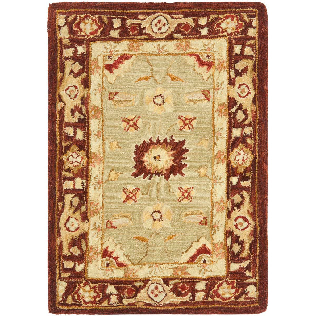 Safavieh Anatolia Rug Collection AN556A - Sage / Burgundy