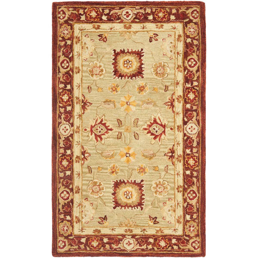 Safavieh Anatolia Rug Collection AN556A - Sage / Burgundy