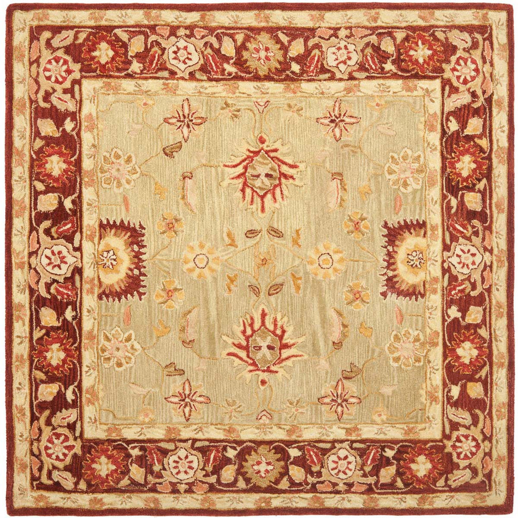 Safavieh Anatolia Rug Collection AN556A - Sage / Burgundy