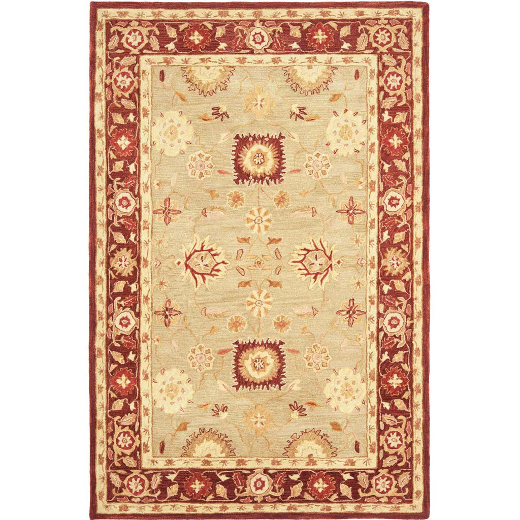 Safavieh Anatolia Rug Collection AN556A - Sage / Burgundy