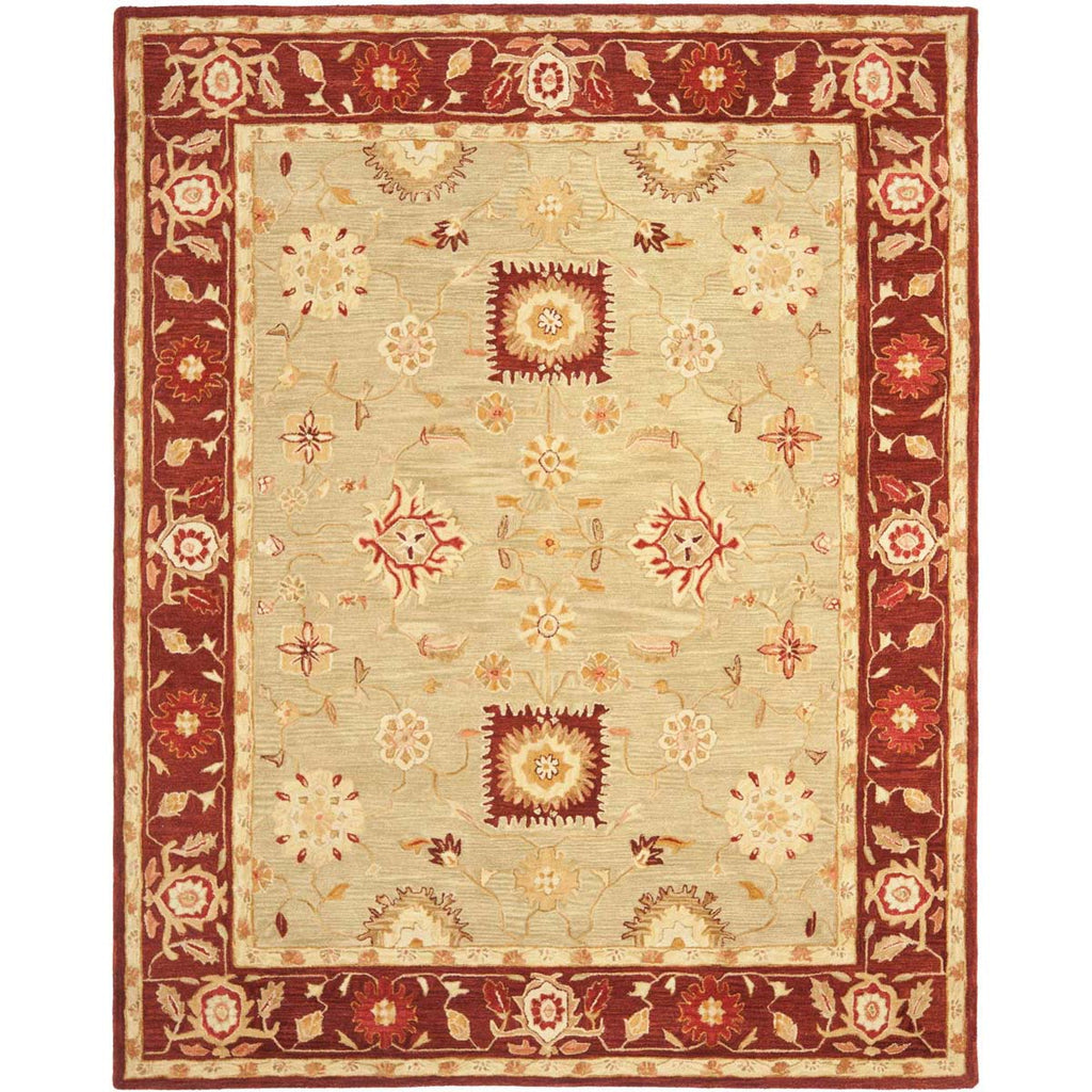 Safavieh Anatolia Rug Collection AN556A - Sage / Burgundy