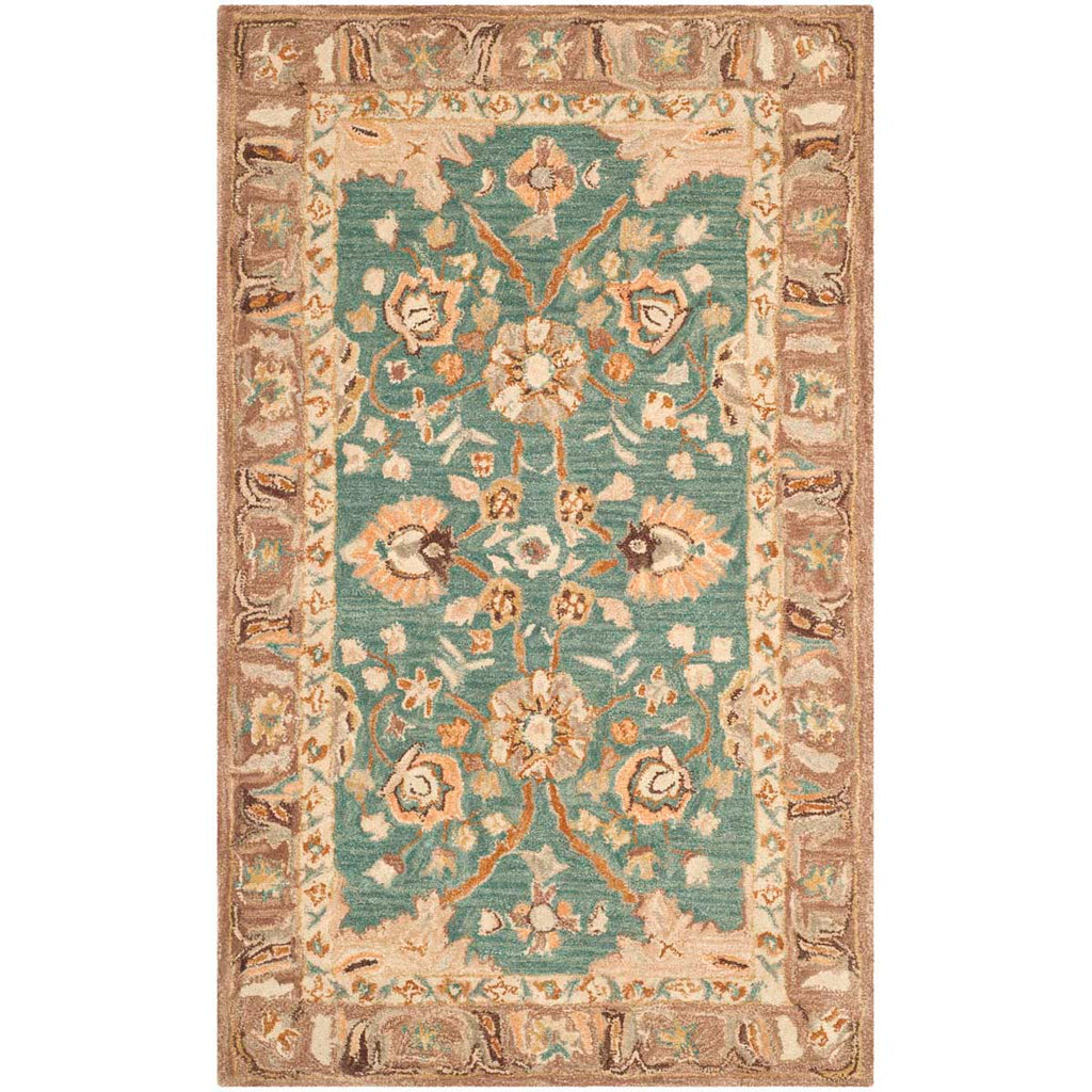 Safavieh Anatolia Rug Collection AN558D - Teal / Camel