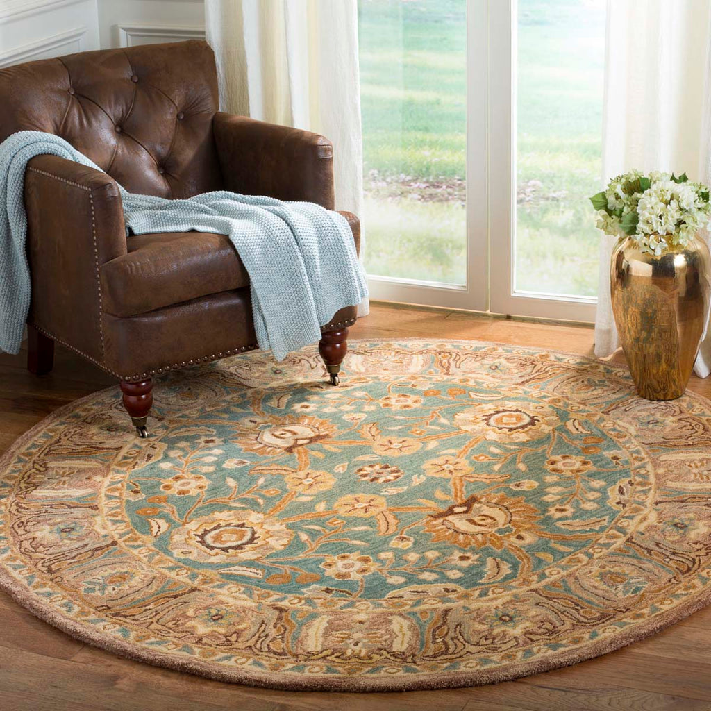 Safavieh Anatolia Rug Collection AN558D - Teal / Camel