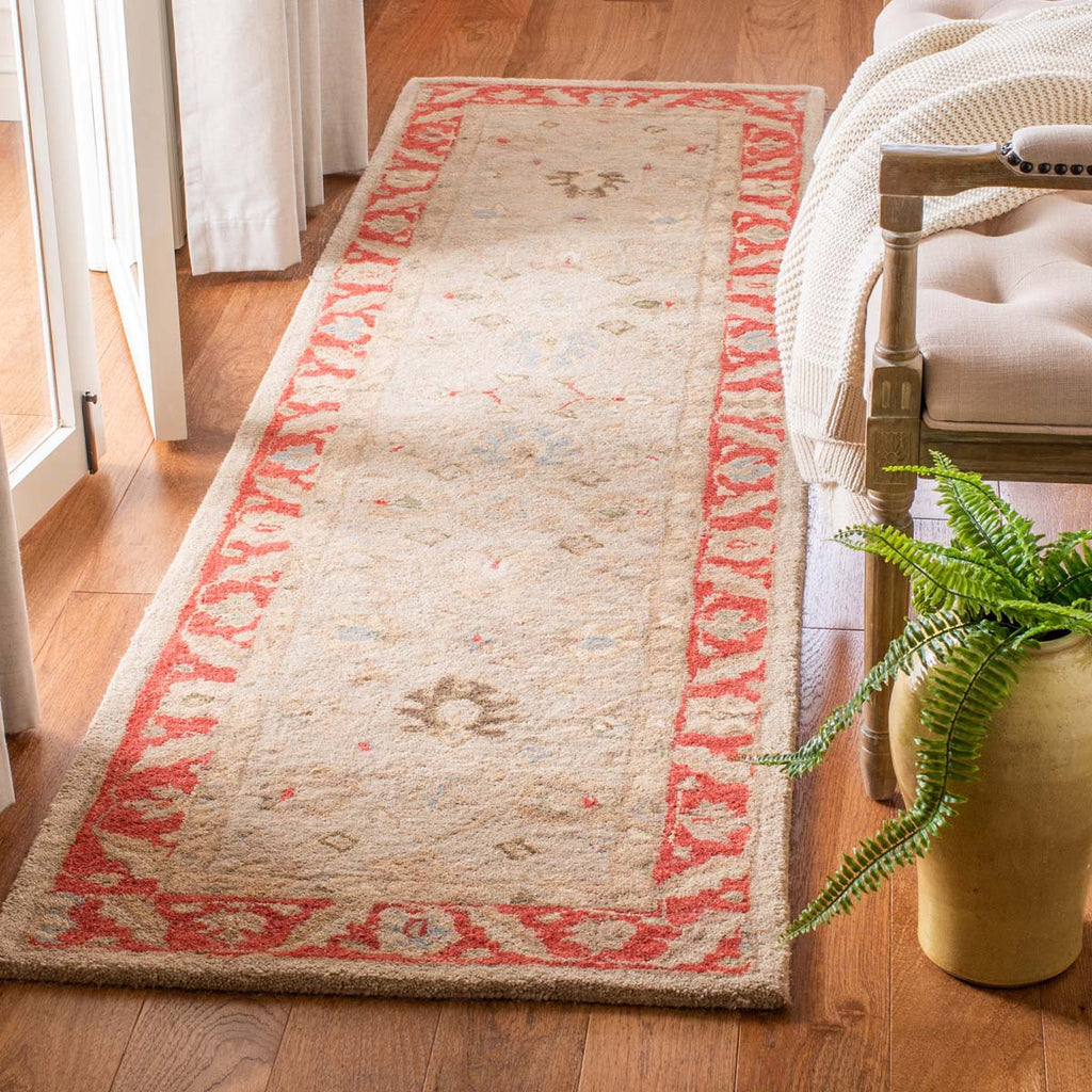 Safavieh Anatolia Rug Collection AN569A - Taupe / Red