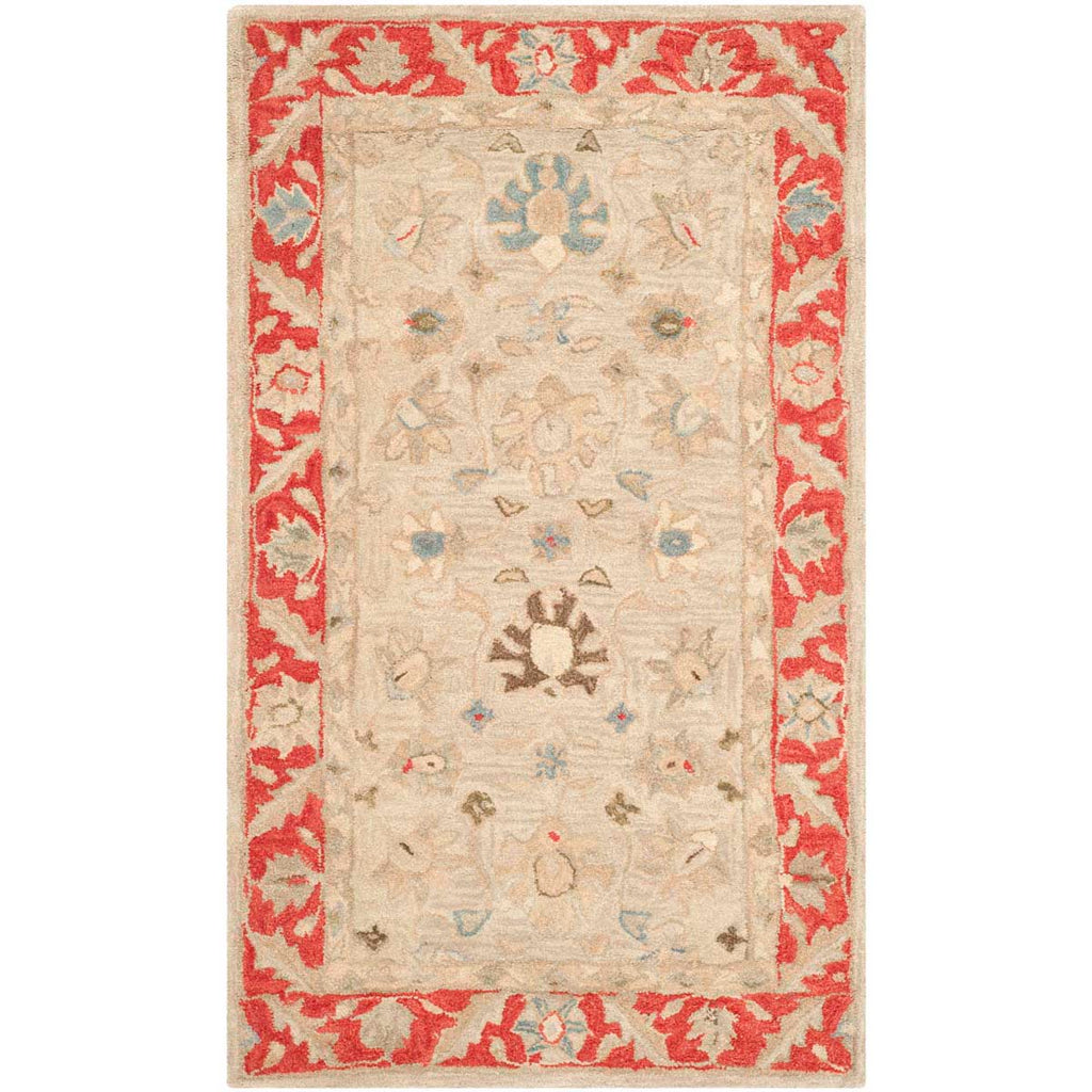 Safavieh Anatolia Rug Collection AN569A - Taupe / Red