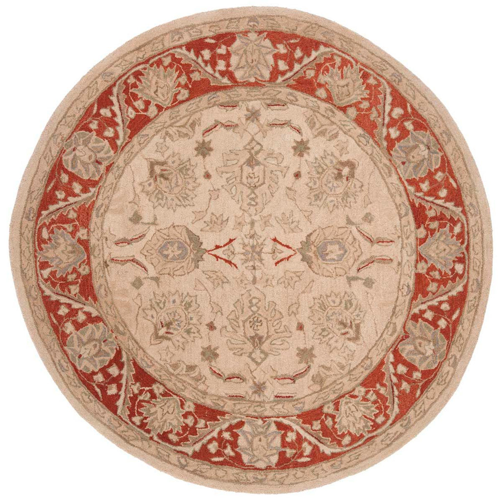 Safavieh Anatolia Rug Collection AN569A - Taupe / Red