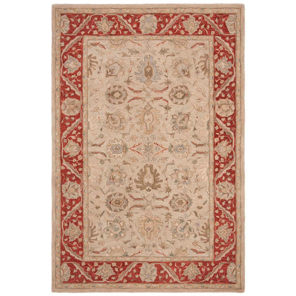 Safavieh Anatolia Rug Collection AN569A - Taupe / Red