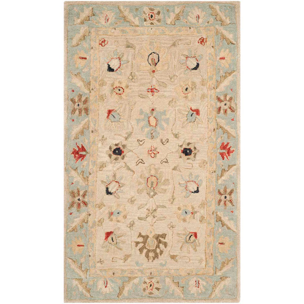 Safavieh Anatolia Rug Collection AN569C - Natural / Soft Turquoise