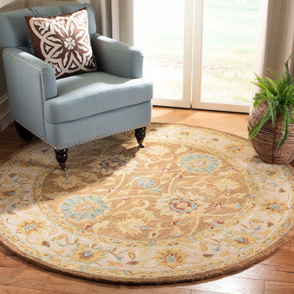 Safavieh Anatolia Rug Collection AN580F - Brown / Ivory