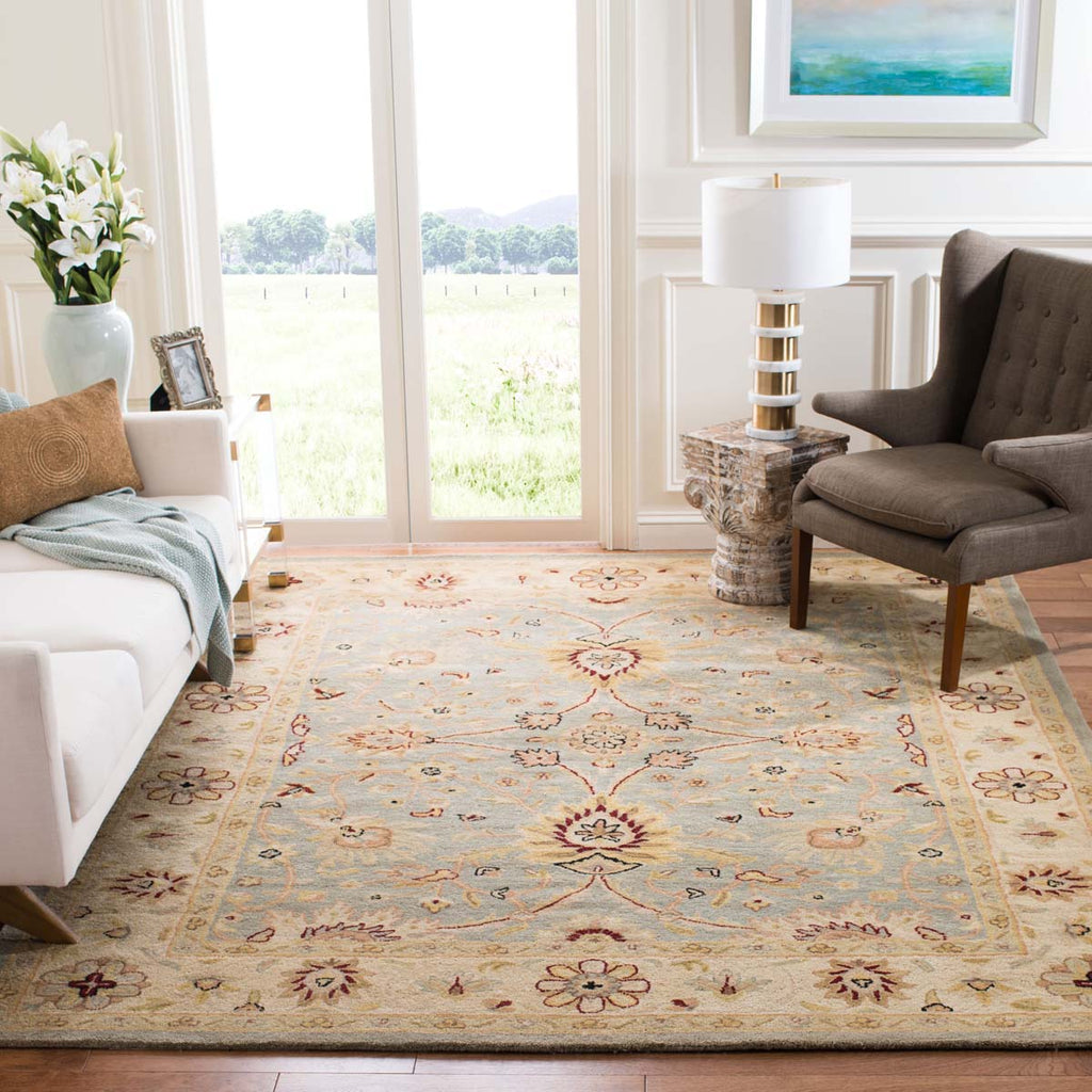 Safavieh Antiquity Rug Collection AT249A - Light Blue / Ivory