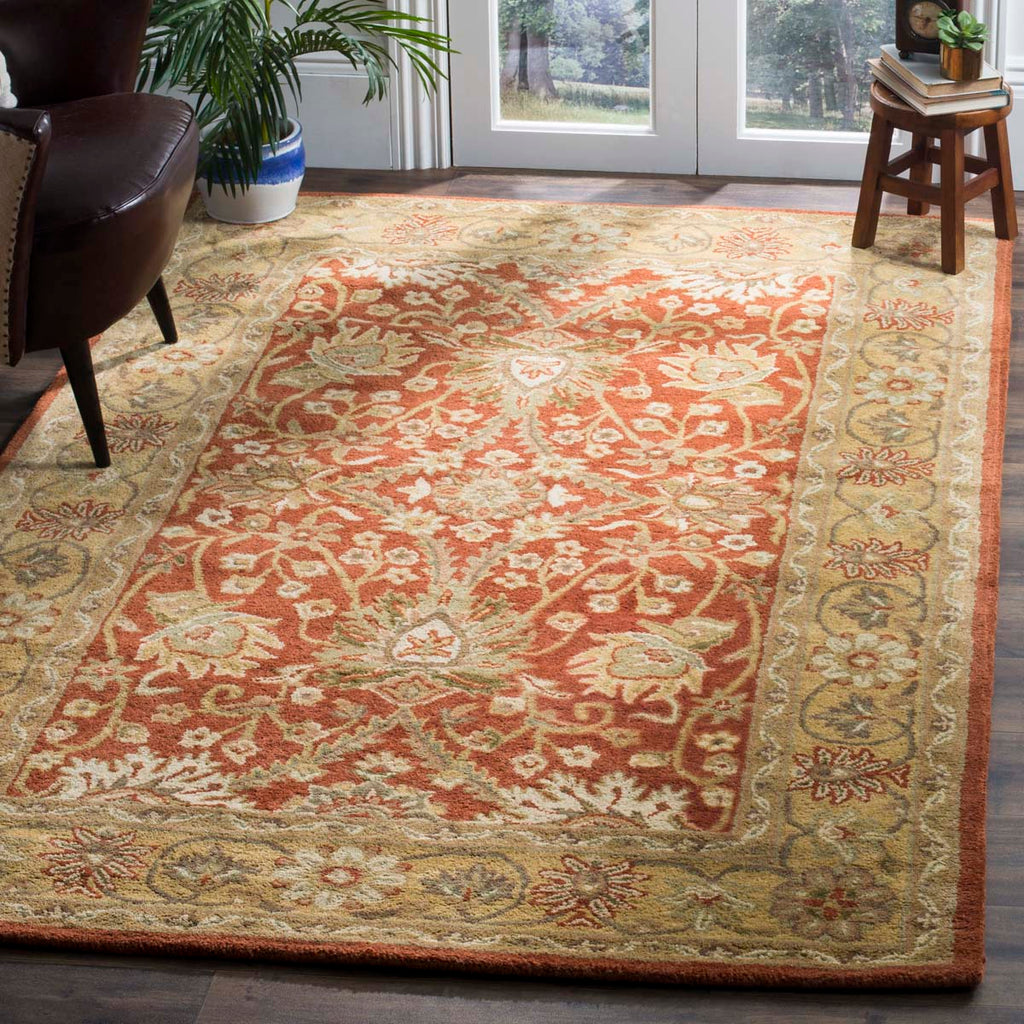 Safavieh Antiquity Rug Collection AT249C - Rust / Gold