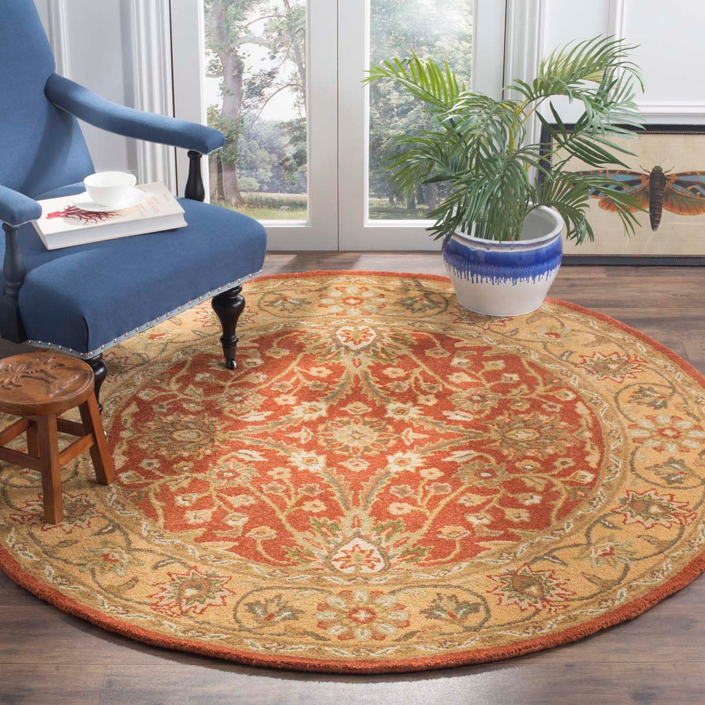 Safavieh Antiquity Rug Collection AT249C - Rust / Gold