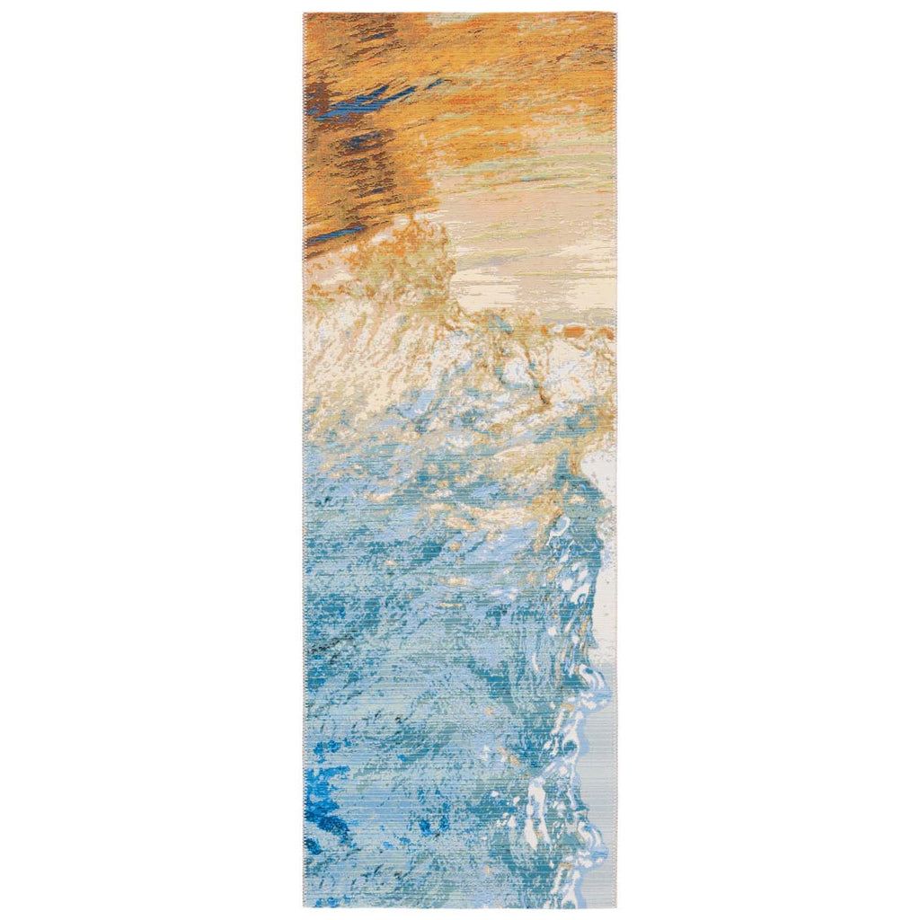 Safavieh Barbados 500 Rug Collection BAR510M - Blue / Gold