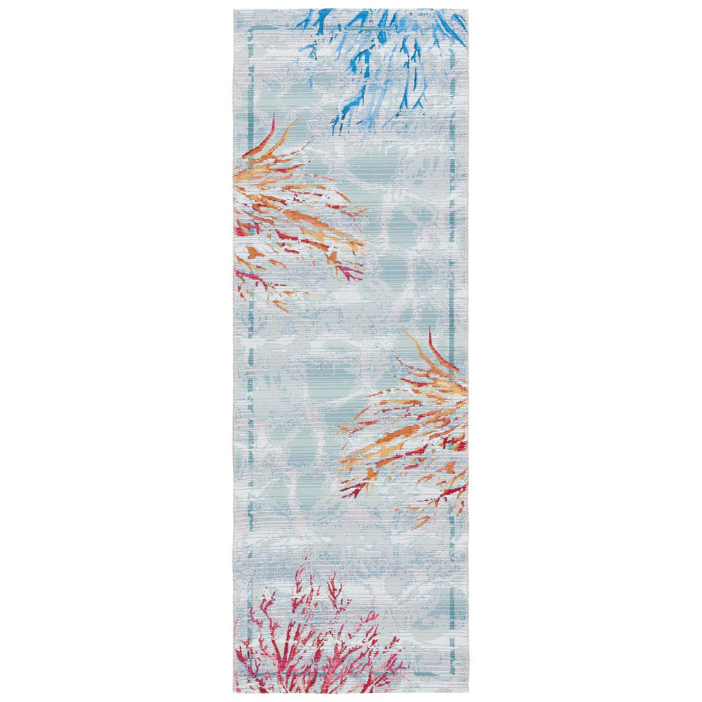 Safavieh Barbados 500 Rug Collection BAR535J - Teal / White