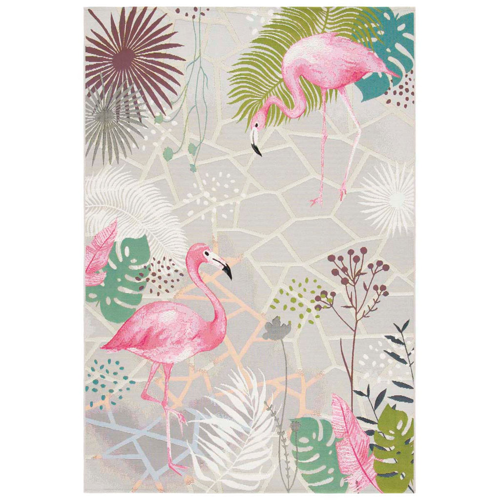 Safavieh Barbados 500 Rug Collection BAR551F - Grey / Pink