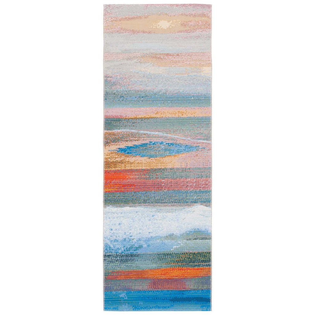 Safavieh Barbados 500 Rug Collection BAR585M - Light Blue / Pink