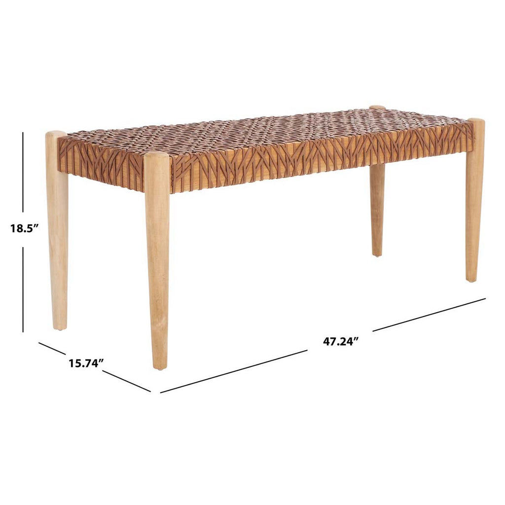 Safavieh Bandelier Bench - Light Honey / Natural