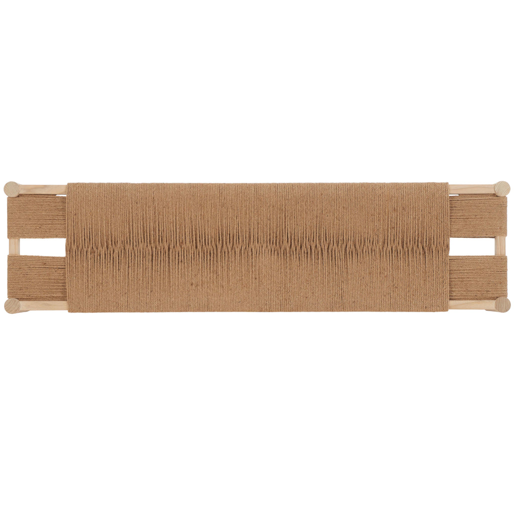 Safavieh Arcana Jute Bench - Natural (Jute Rope) / Natural (Sungkai Wood) / Black (Metal)