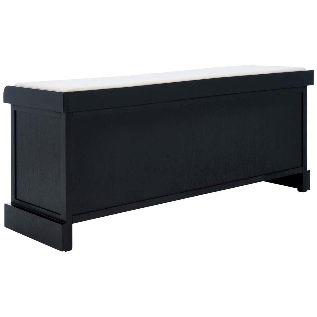 Safavieh Landers 3 Drawer/Cushion Storage Bench - Black