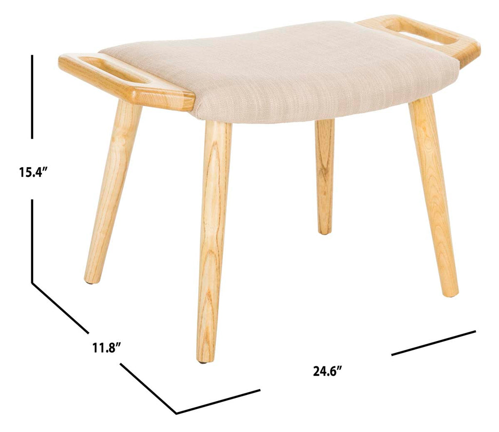 Safavieh Yara Bench - Beige/Natural