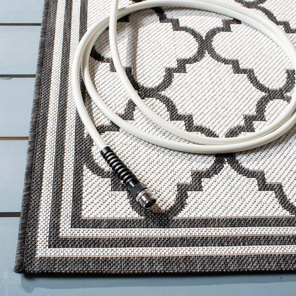 Safavieh Beach House Rug Collection: BHS121A - Light Grey / Charcoal