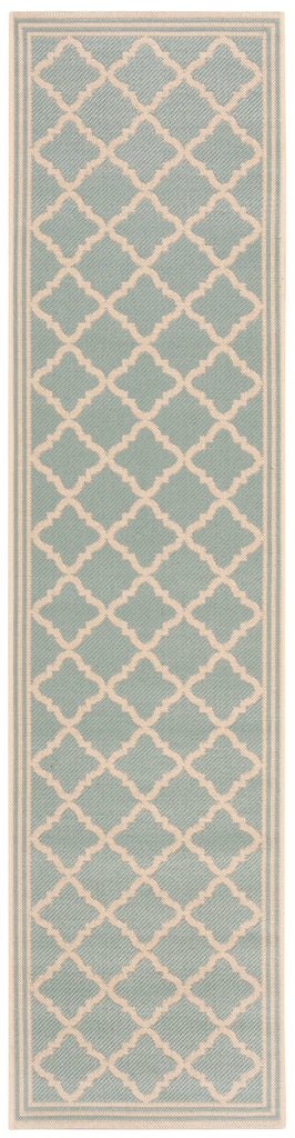 Safavieh Beach House Rug Collection BHS121K - Aqua / Cream