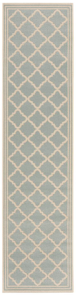 Safavieh Beach House Rug Collection BHS121K - Aqua / Cream