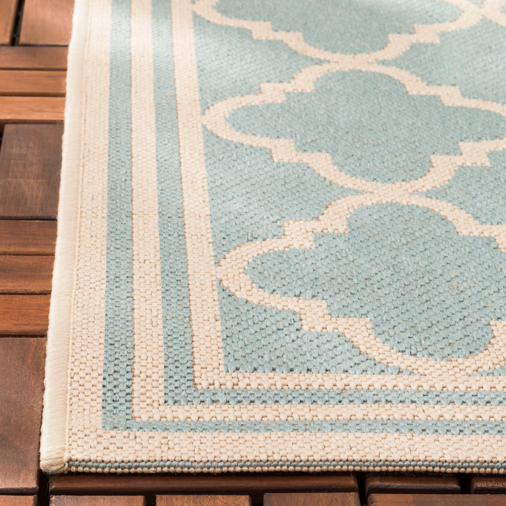 Safavieh Beach House Rug Collection BHS121K - Aqua / Cream