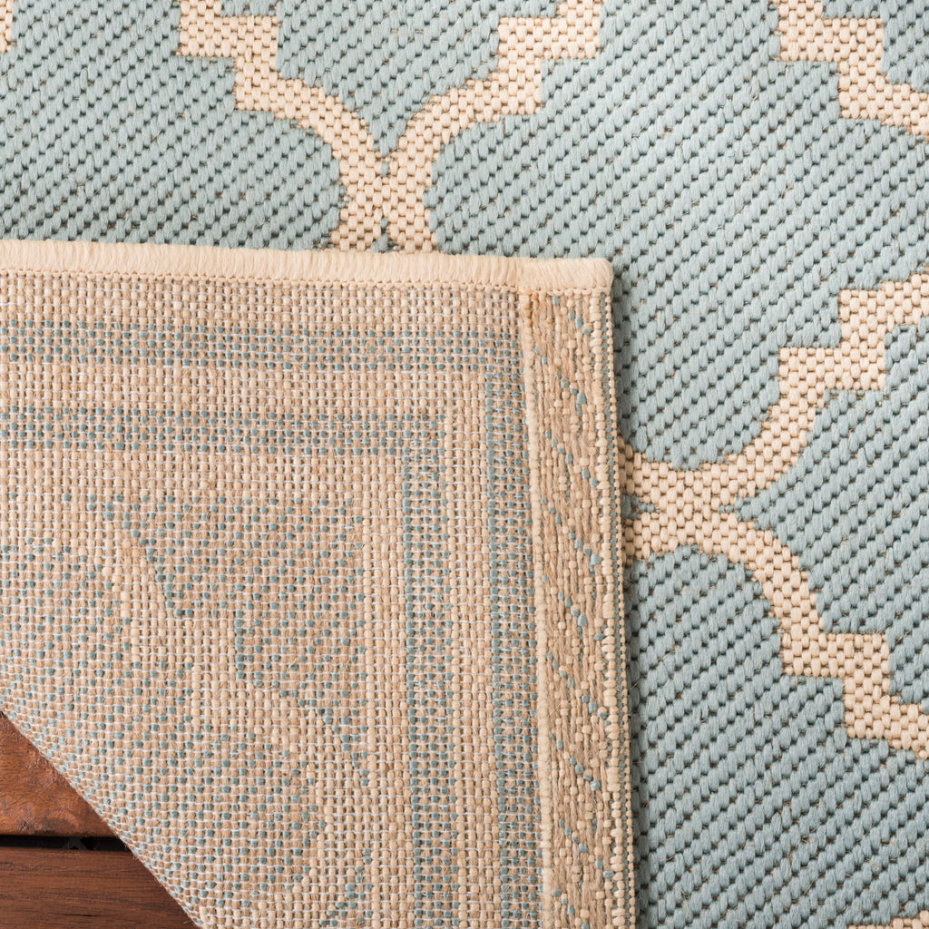 Safavieh Beach House Rug Collection BHS121K - Aqua / Cream