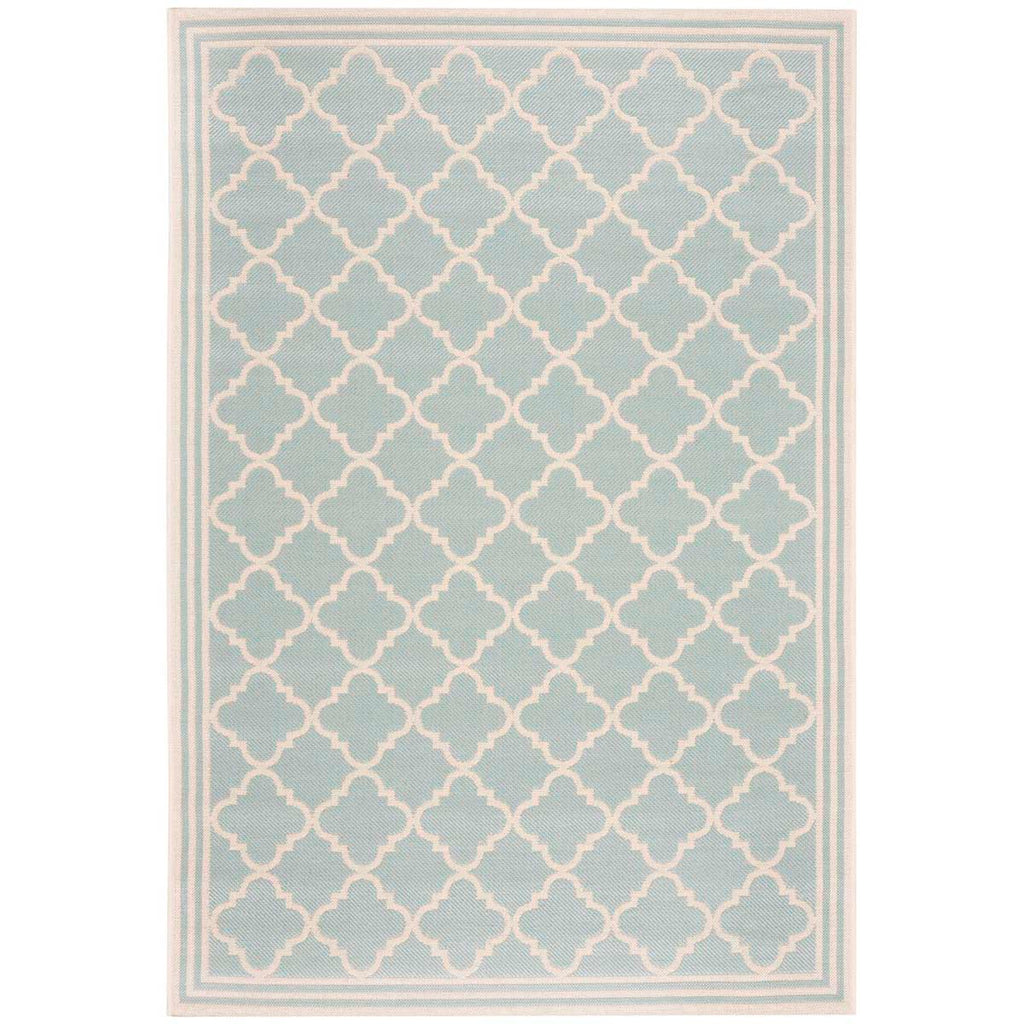 Safavieh Beach House Rug Collection BHS121K - Aqua / Cream