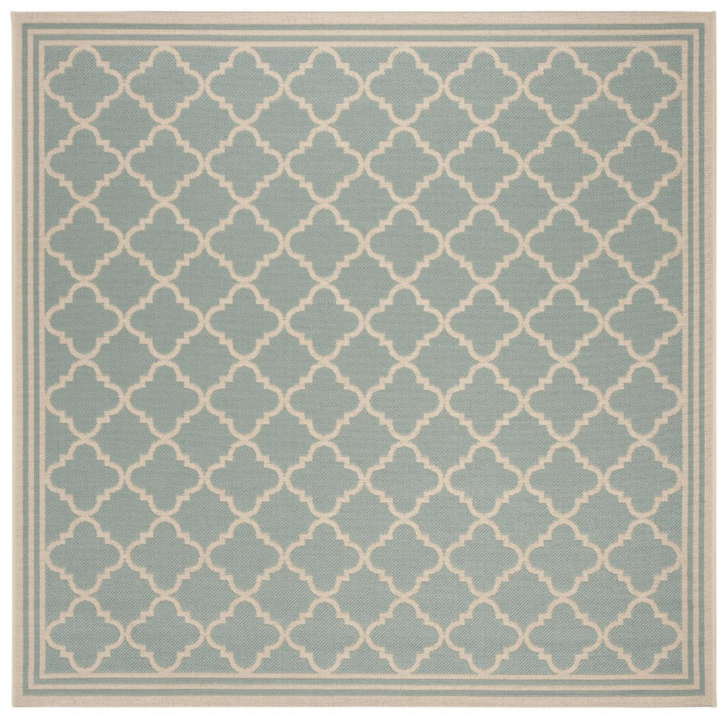 Safavieh Beach House Rug Collection BHS121K - Aqua / Cream