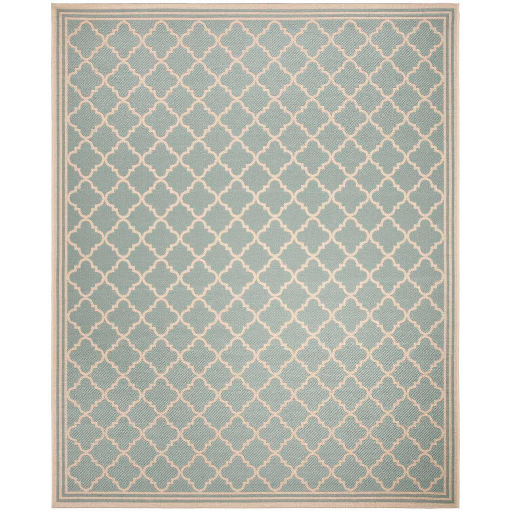 Safavieh Beach House Rug Collection BHS121K - Aqua / Cream