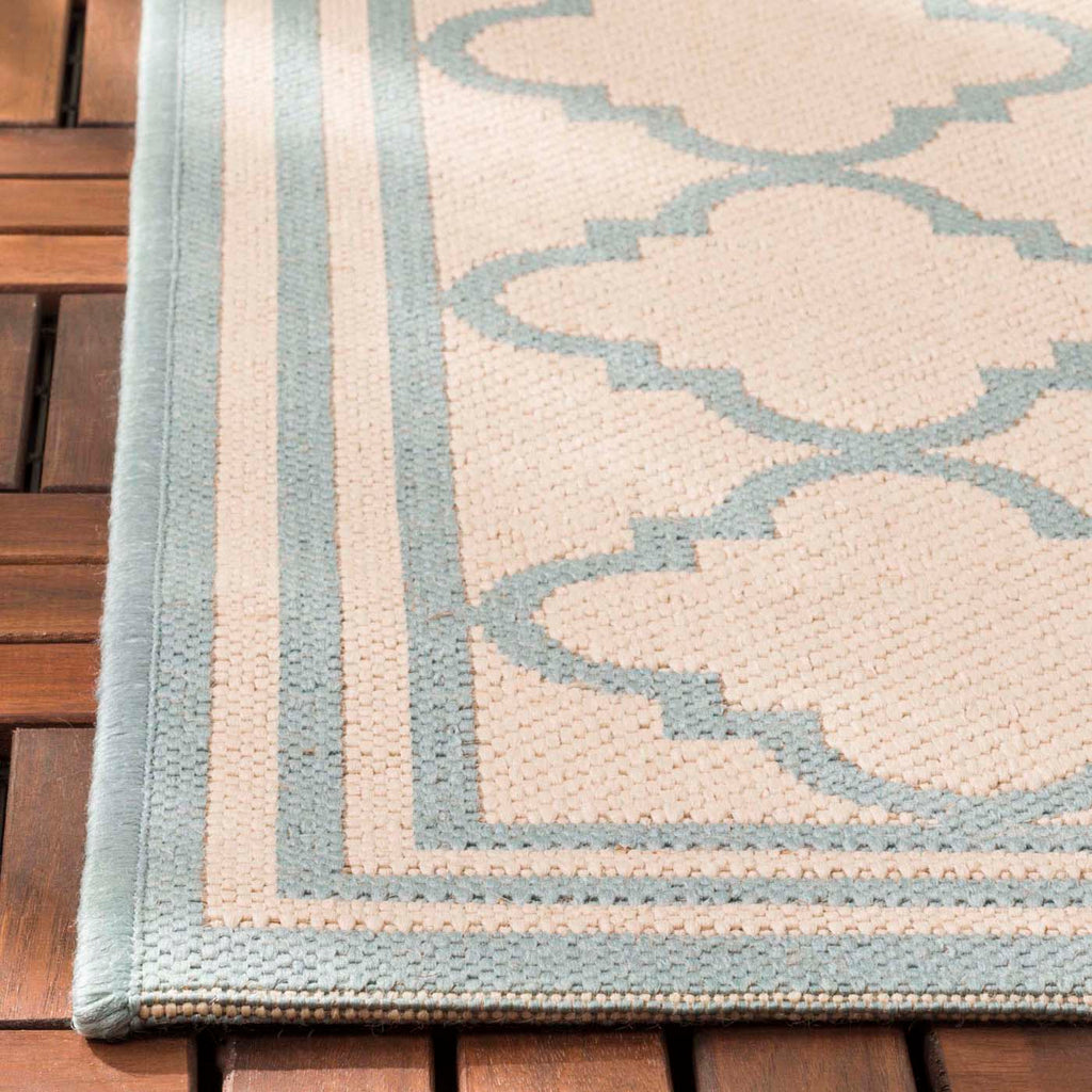 Safavieh Beach House Rug Collection: BHS121L - Cream / Aqua