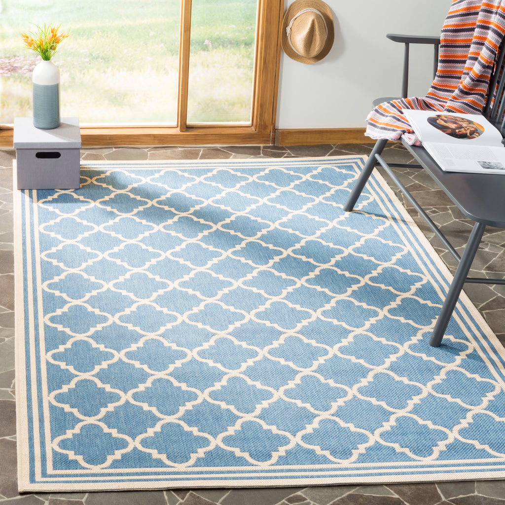 Safavieh Beach House Rug Collection BHS121M - Blue / Creme