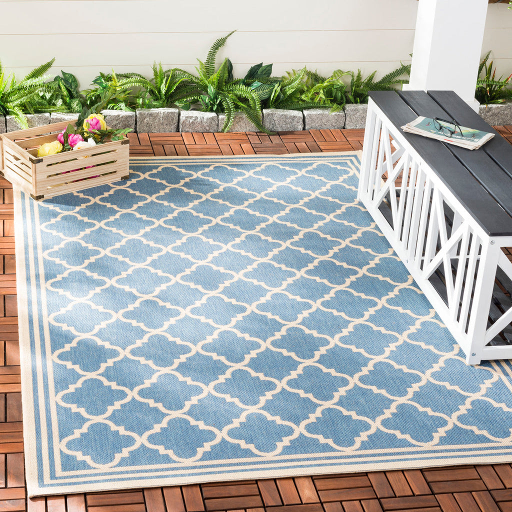 Safavieh Beach House Rug Collection BHS121M - Blue / Creme