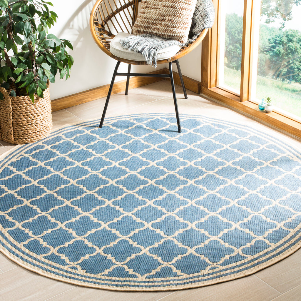 Safavieh Beach House Rug Collection BHS121M - Blue / Creme