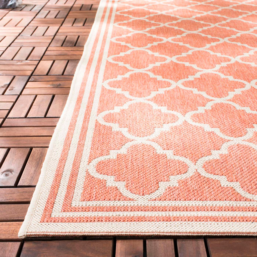 Safavieh Beach House Rug Collection: BHS121P - Rust / Creme