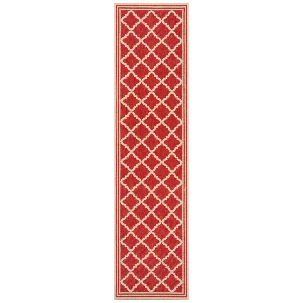 Safavieh Beach House Rug Collection BHS121Q - Red / Creme