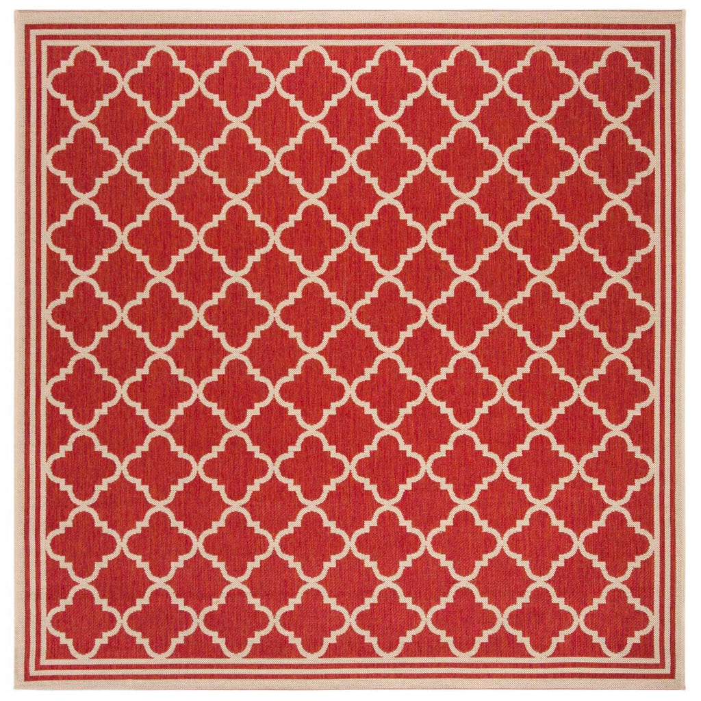 Safavieh Beach House Rug Collection BHS121Q - Red / Creme