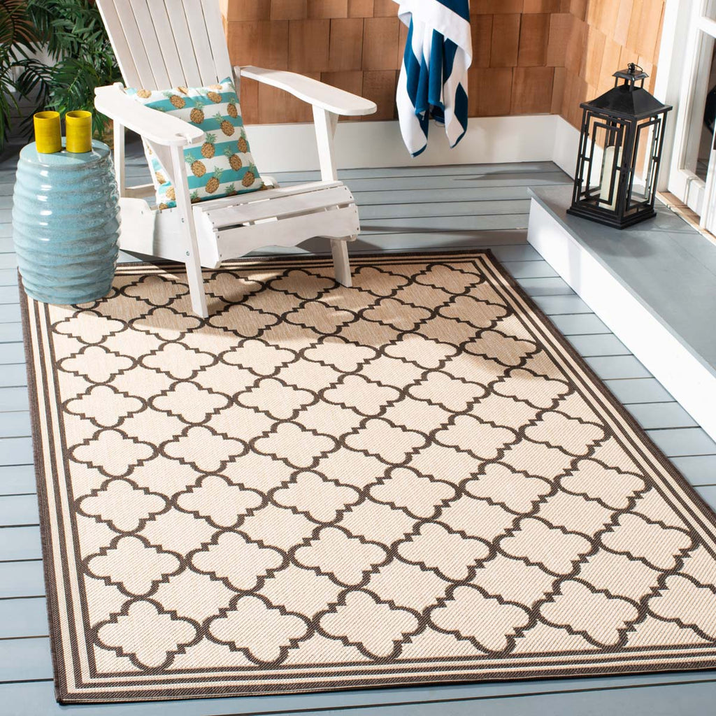 Safavieh Beach House Rug Collection BHS121U - Creme / Brown