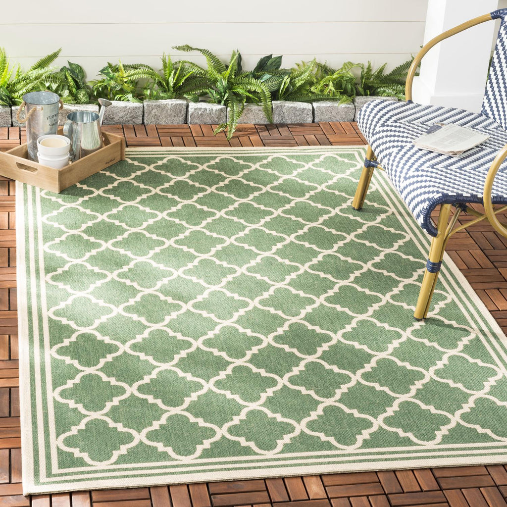 Safavieh Beach House Rug Collection BHS121Y - Green / Creme