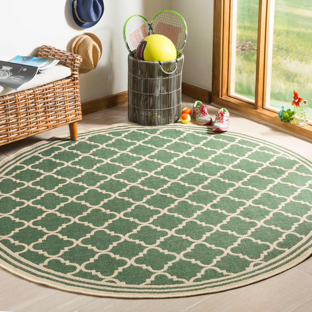 Safavieh Beach House Rug Collection BHS121Y - Green / Creme