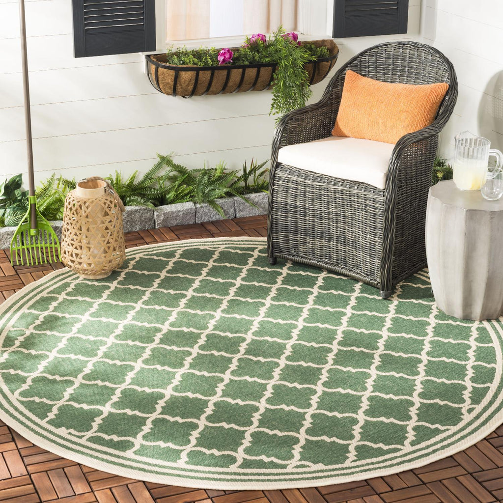 Safavieh Beach House Rug Collection BHS121Y - Green / Creme