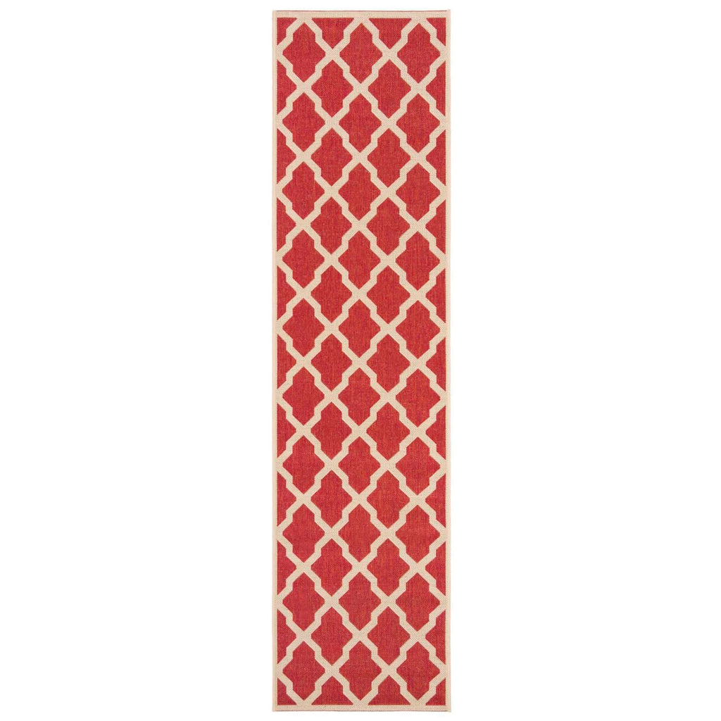 Safavieh Beach House Rug Collection: BHS122Q - Red / Creme