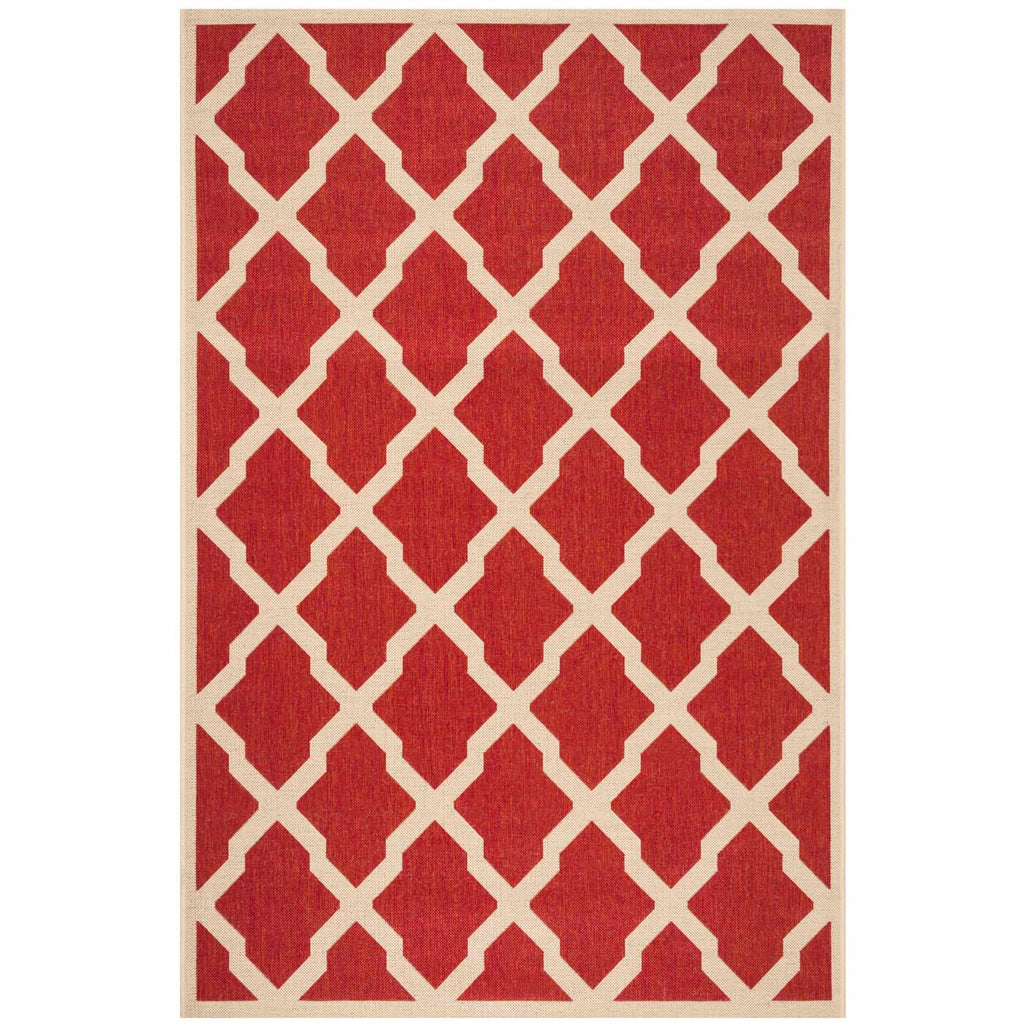 Safavieh Beach House Rug Collection: BHS122Q - Red / Creme