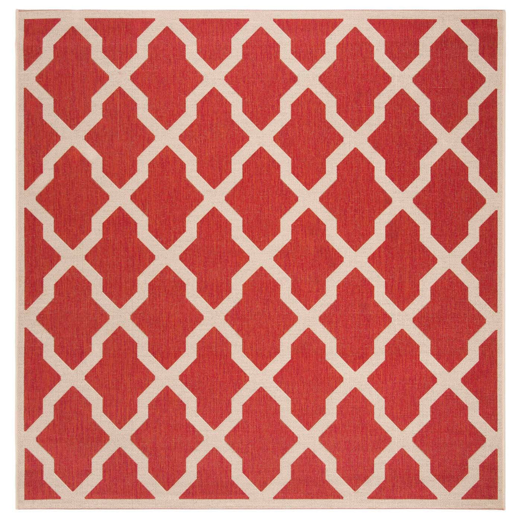 Safavieh Beach House Rug Collection: BHS122Q - Red / Creme