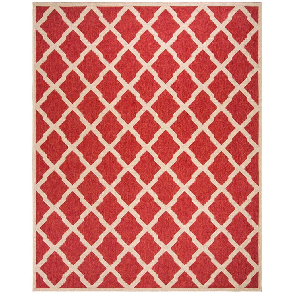 Safavieh Beach House Rug Collection: BHS122Q - Red / Creme